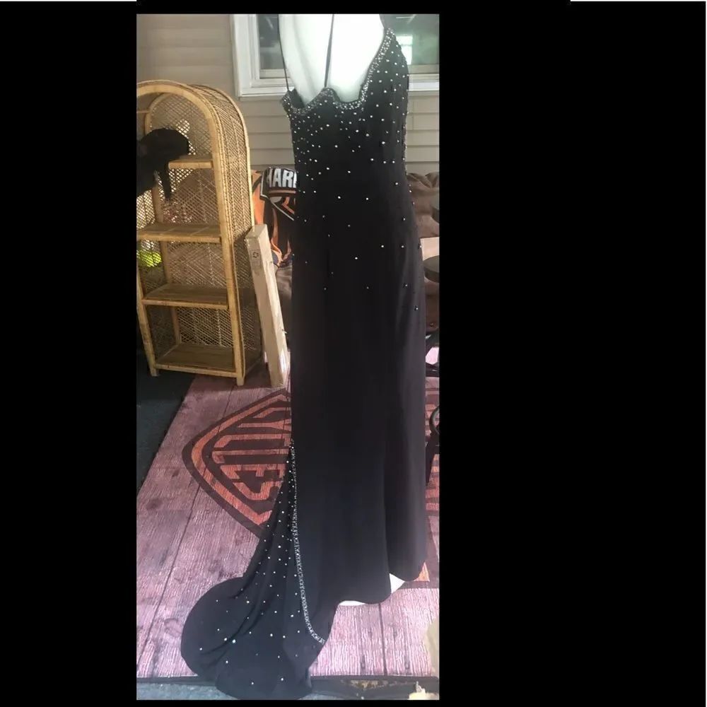 🔥 Cassandra Stone Beautiful black mermaid tale with sequins dress.